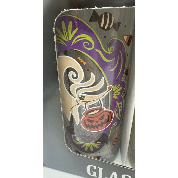 The Nightmare Before Christmas Glassware Set of 4 Glasses Disney Tim Burton 10oz - Picture 3 of 12